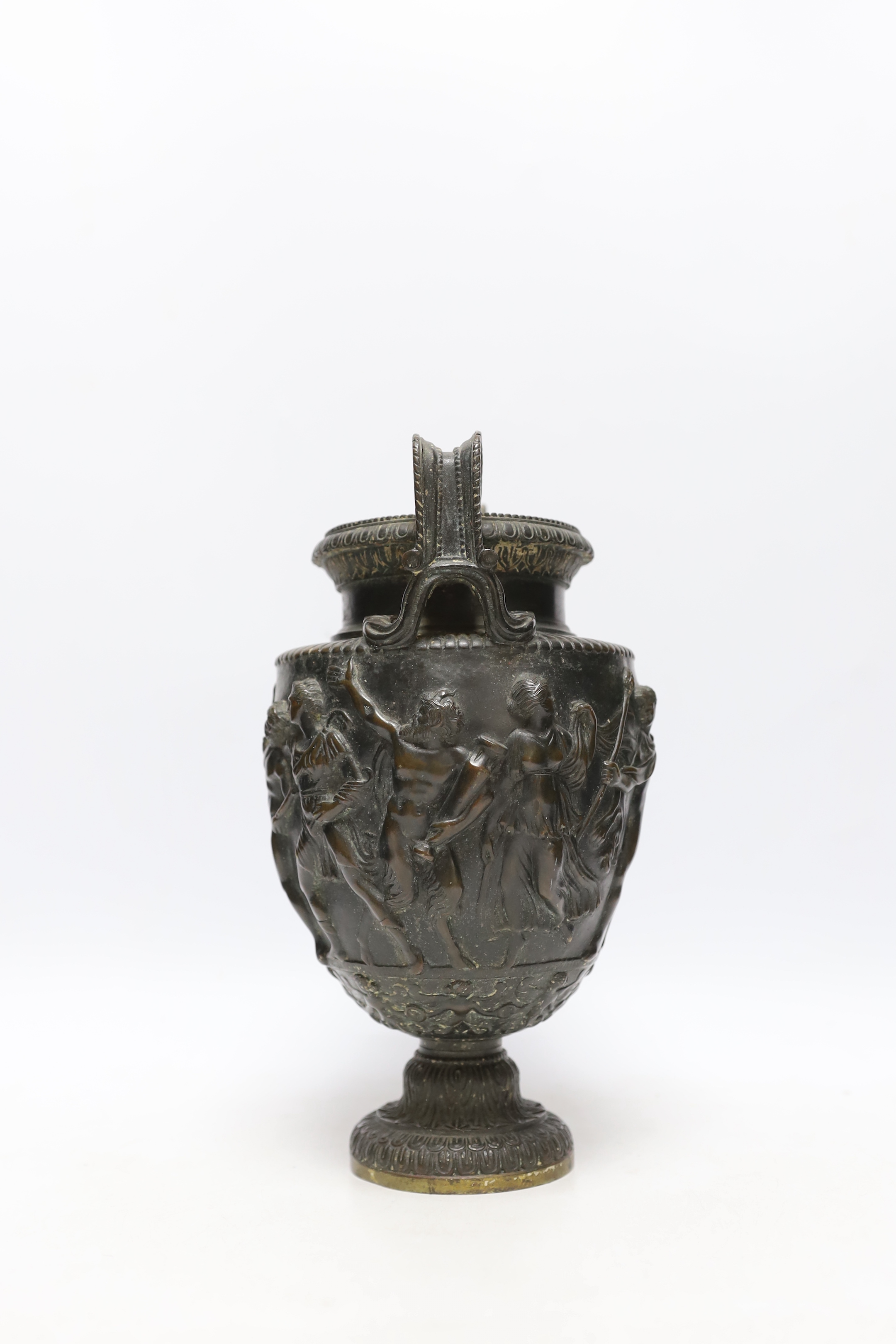 An early to mid 20th century bronze model of the ‘Townley Vase’ 28cm